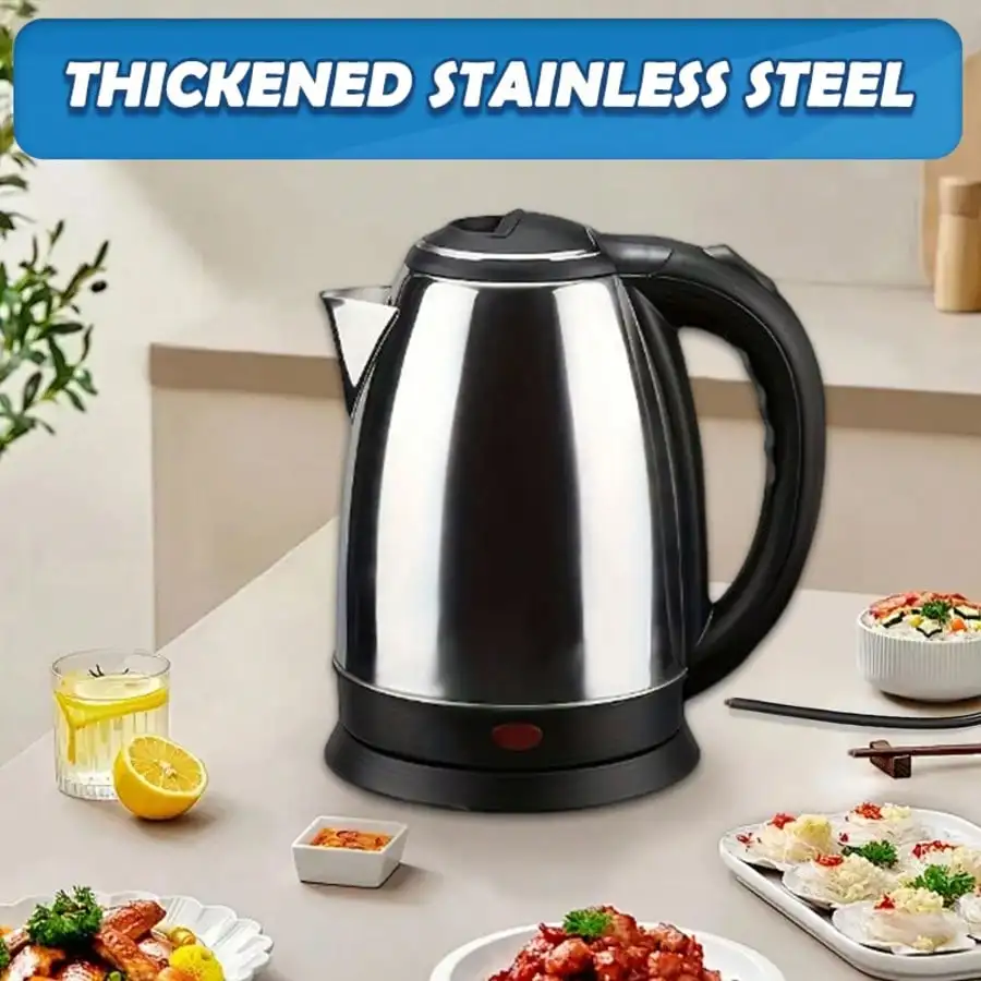 1.8L Large Capacity Electric Kettle With Fast Boiling Function For Tea, Milk And Hot Water. Wide Spout For Easy Cleaning And Smooth Pouring, Rotatable Base, Auto Shut-Off & Boil-Dry Protection. Practical Daily Appliance Fit For Home, Apartment Use.
