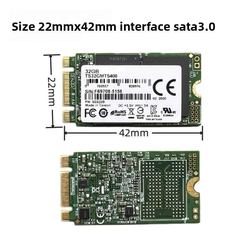 New Original For Transcend MTS400 32GB 64G solid state drive 2242 M2 SATA protocol mlc granule SSD TS32GMTS400