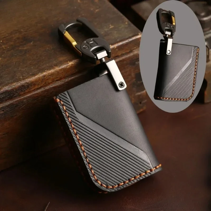 

Новый кожаный чехол для автомобильного ключа ручной работы, чехол для 05 09 01 06, автозащитный чехол для ключей, аксессуары для интерьера