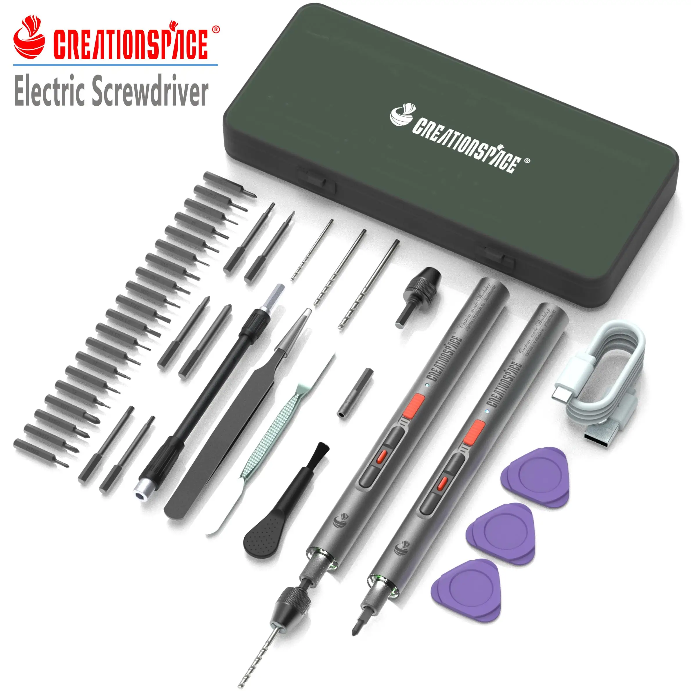 Creationspace Mini Electric Screwdriver Set Small Screw driver Cordless Iphone Repair Tools Cordless Precision Screwdriver