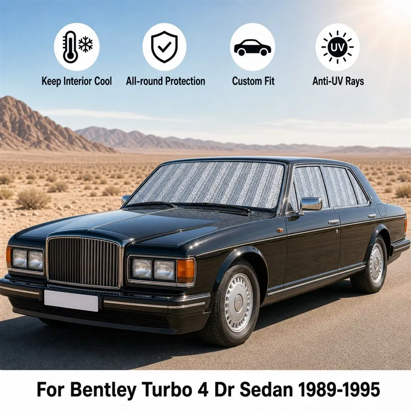 For Bentley Turbo 4 Dr Sedan 1989-1995 Full Set Car Window Sunshades UV Block Privacy Heat Insulated Foldable Car Curtain