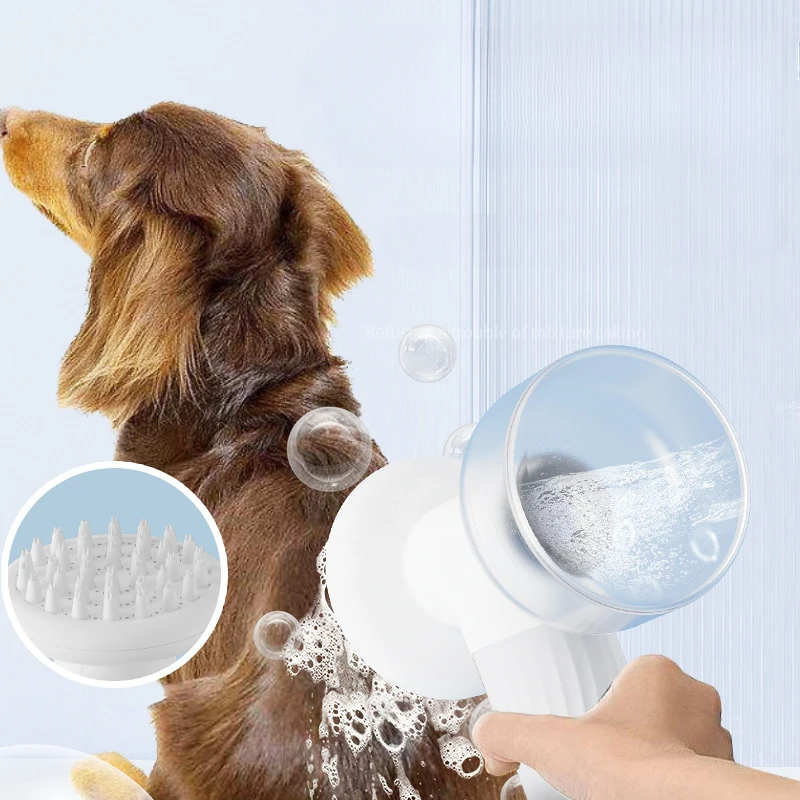 Automatic pet Bubbler bath machine home Cat and dog Products bath liquid Exfoliator Creative Bath massage brush bubble machine