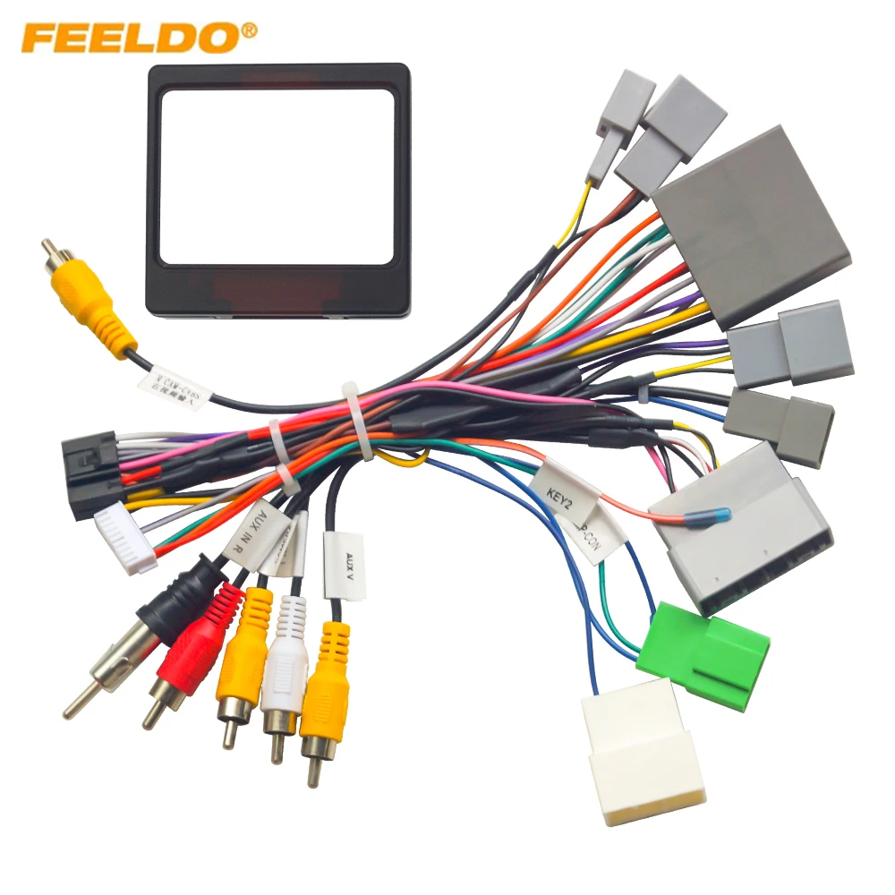 Car 16pin Power Cord Wiring Harness Adapter For Mitsubishi Outlander/Pajero(07-08,European) Installation Head Unit