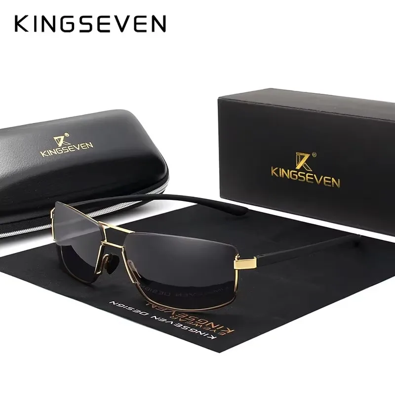 KINGSEVEN Brand Design Sunglasses Men Driving Square Frame Sun Glasses Male Classic Unisex Goggles Eyewear Gafas