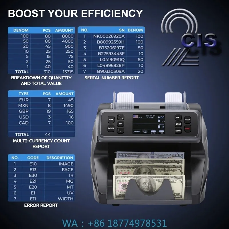 

Машина для подсчета валют, портативная автоматическая машина для смешивания наличных денег