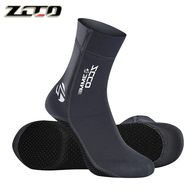 ZCCO 3mm Super Elastic Warm Swimming Anti Slip Diving Fins Wetsuit Sock Anti Wear Ankle Protection Socks Enlarged Diving Socks