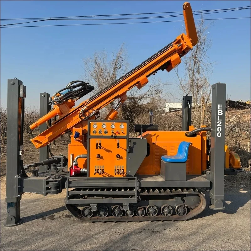 FYX400 Industrial Rotary 200M/300M/400M Capacity Air Compressor Water Well Core Drilling Rig 220V 380V Pump Motor