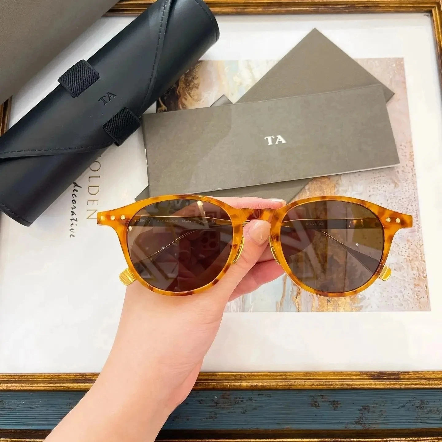 

Original Factory For DIYTA DT DTX148 With Brand Box Luxury Retro Premium Alloy+Acetate Frame UV400 Business Men Women Sunglasses