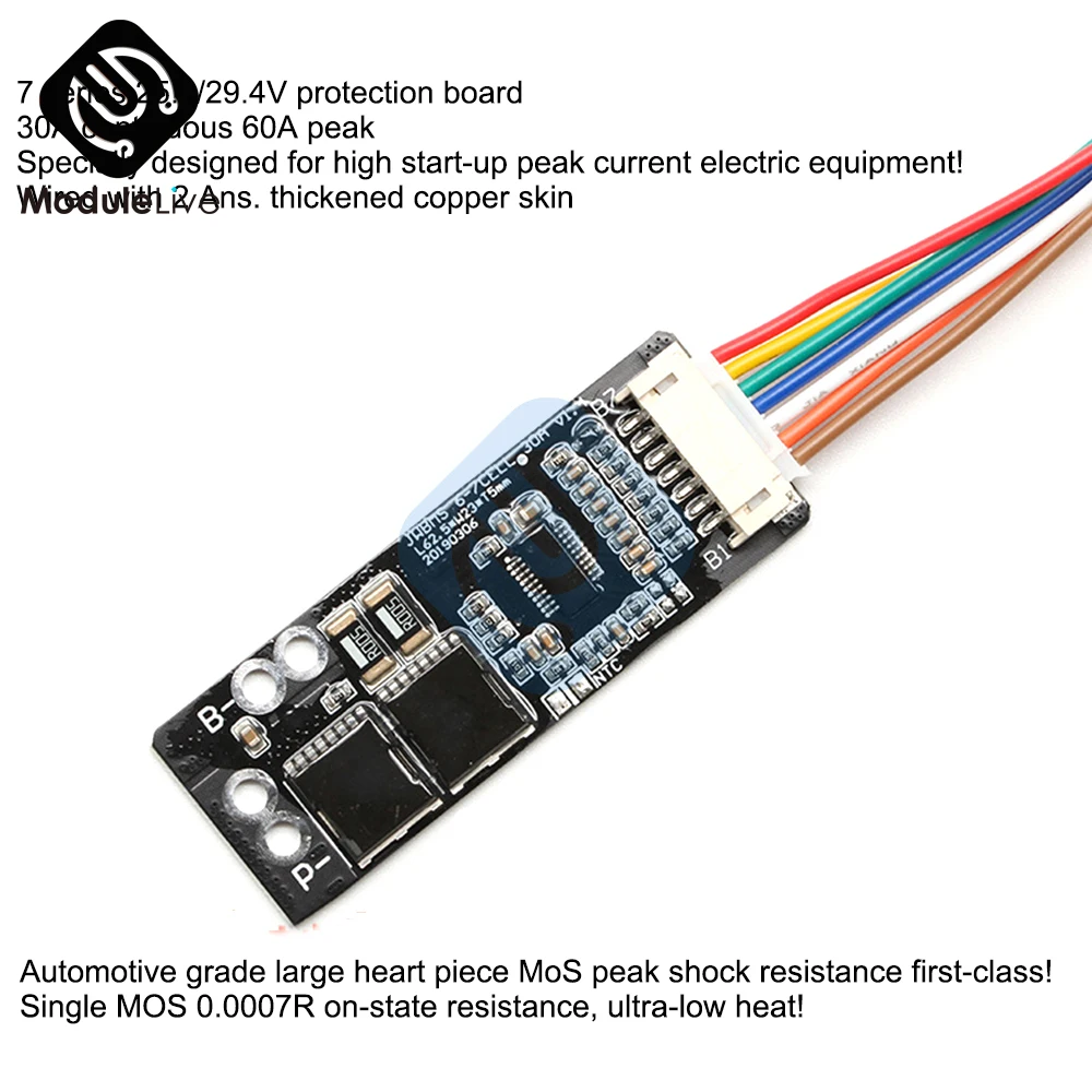 6S 30A 7S 30A 6S 50A 7S 50A BMS Board with NTC for 3.7V Ternary Lithium Battery Protection Board for Electric Drill Car Washing