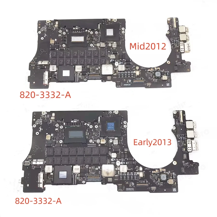 

Original motherboard A1398 820-3332-A for 15 inch MacBook Pro Retina, logic board A1398, I7, 8GB, 16GB, mid-2012, first