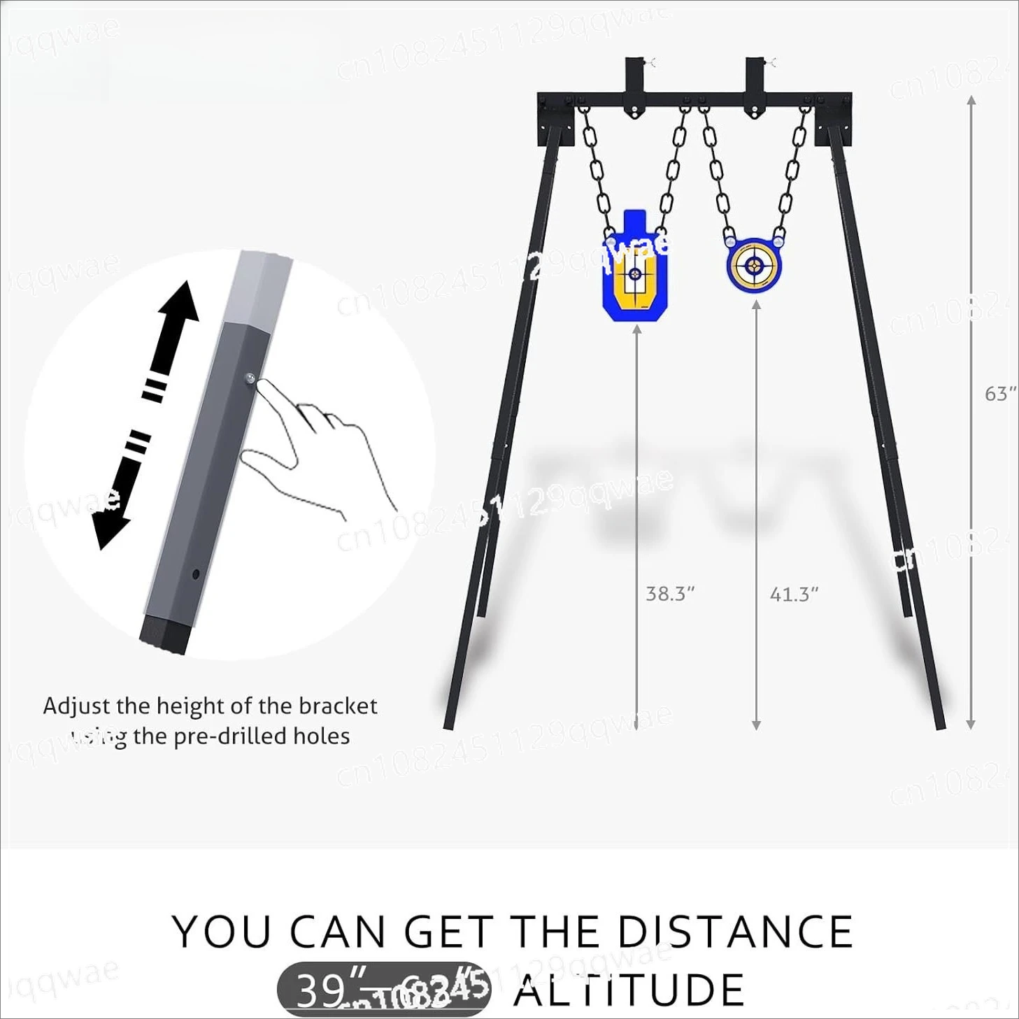 3/8 thick profile 10 paper targets and target 63 adjustable height