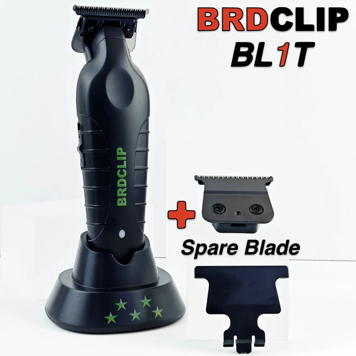 BRDCLIP BL1T Professional Carving Gradient Hair Trimmer Barber Finish Electric Clipper with Charger Stand Hair Cutting Machine