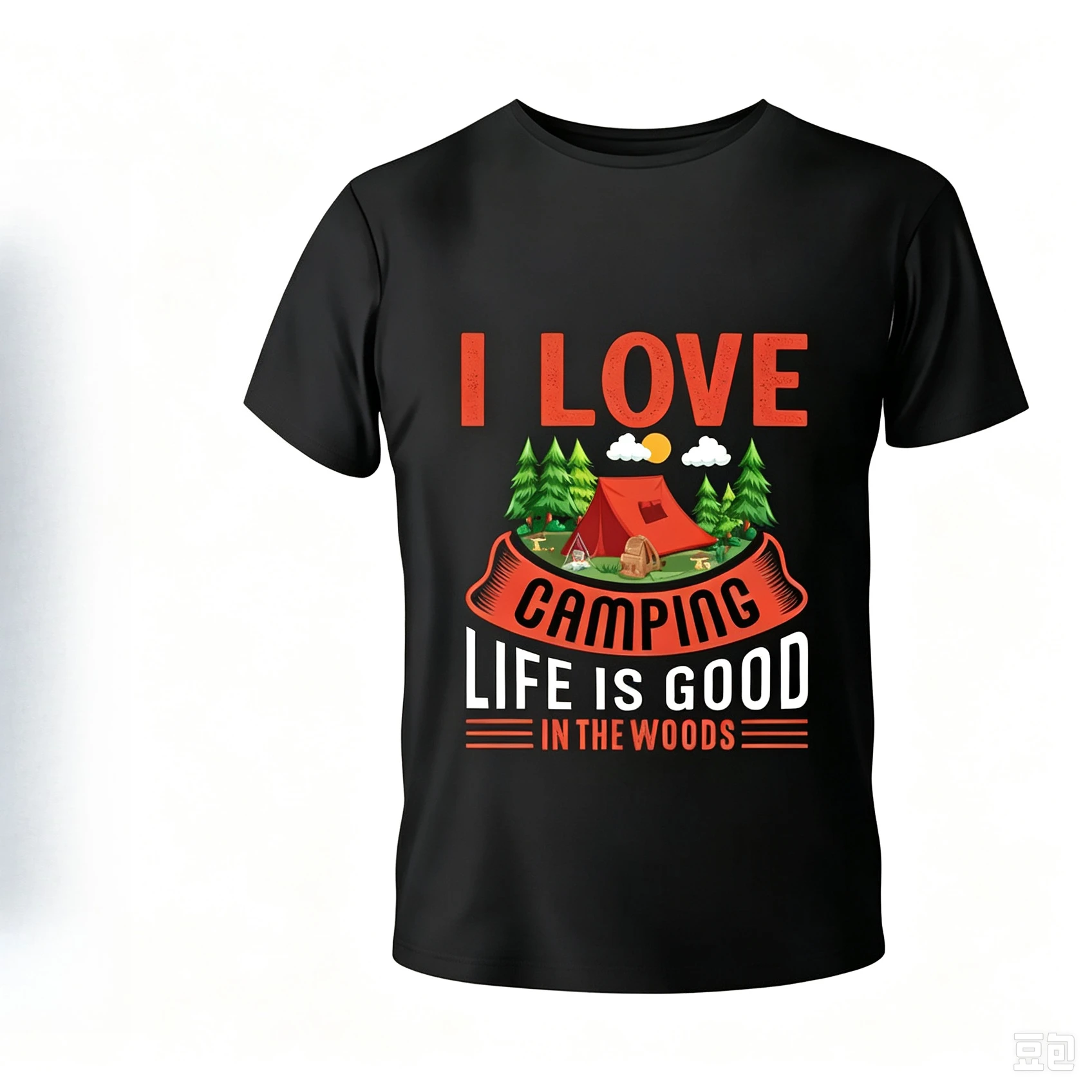 Outdoor Camping Quotes - Men Short T-Shirt I Love Camping
