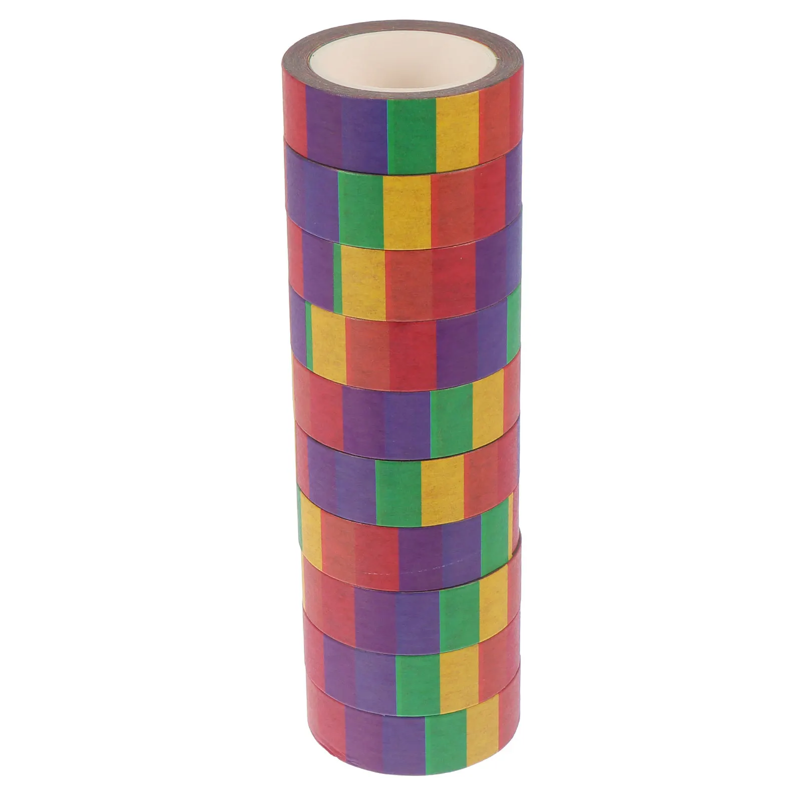 

10 Rolls Washi Tapes Rainbow Color DIY Craft Tape for Scrapbooking Journaling Planner Decor Adhesive Paper Tape Decorative
