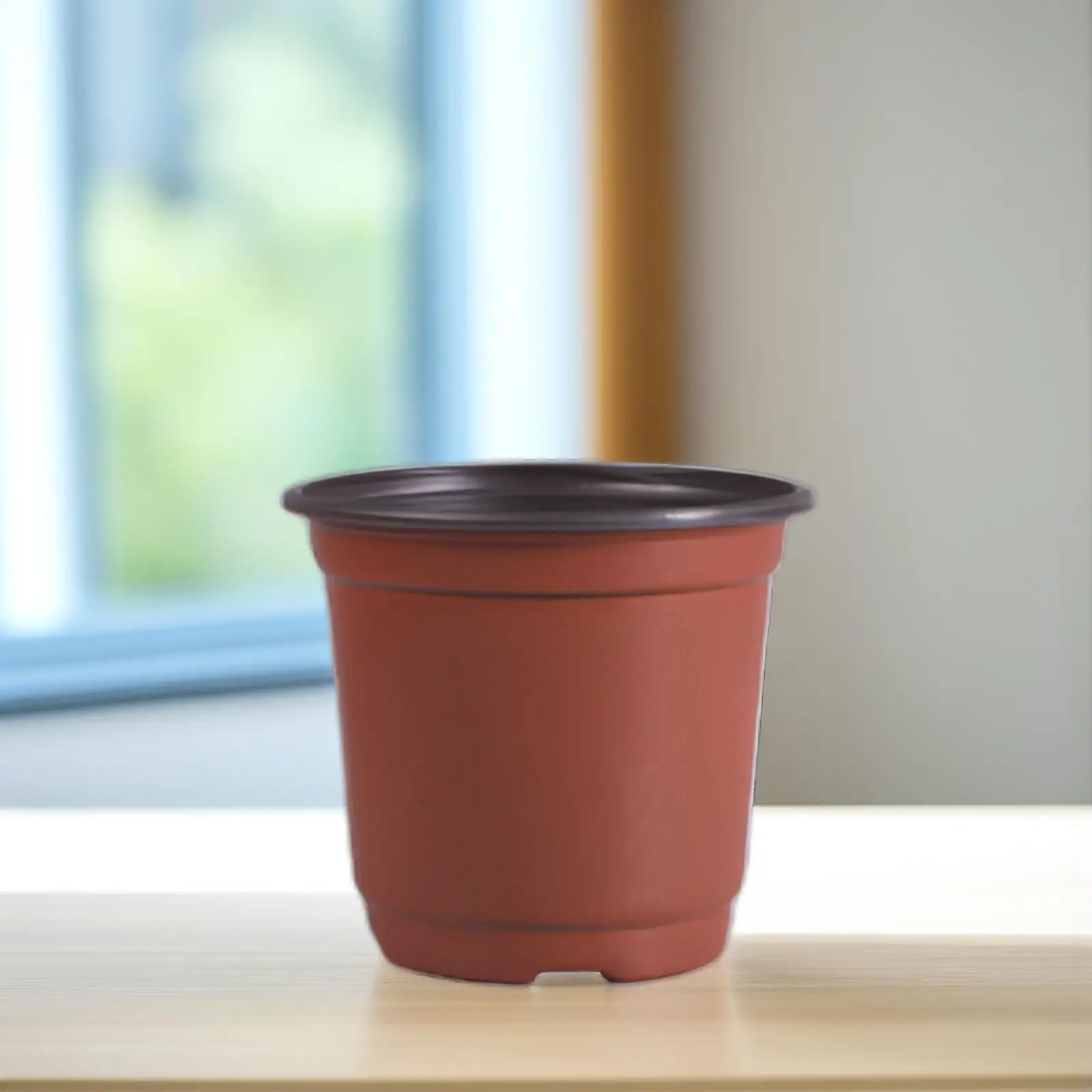 100Pcs Plastic Flower Pot Planters Large Size Decorative Pots for Succulents Small Cacti Breathable Holes Desk Bookshelf Table