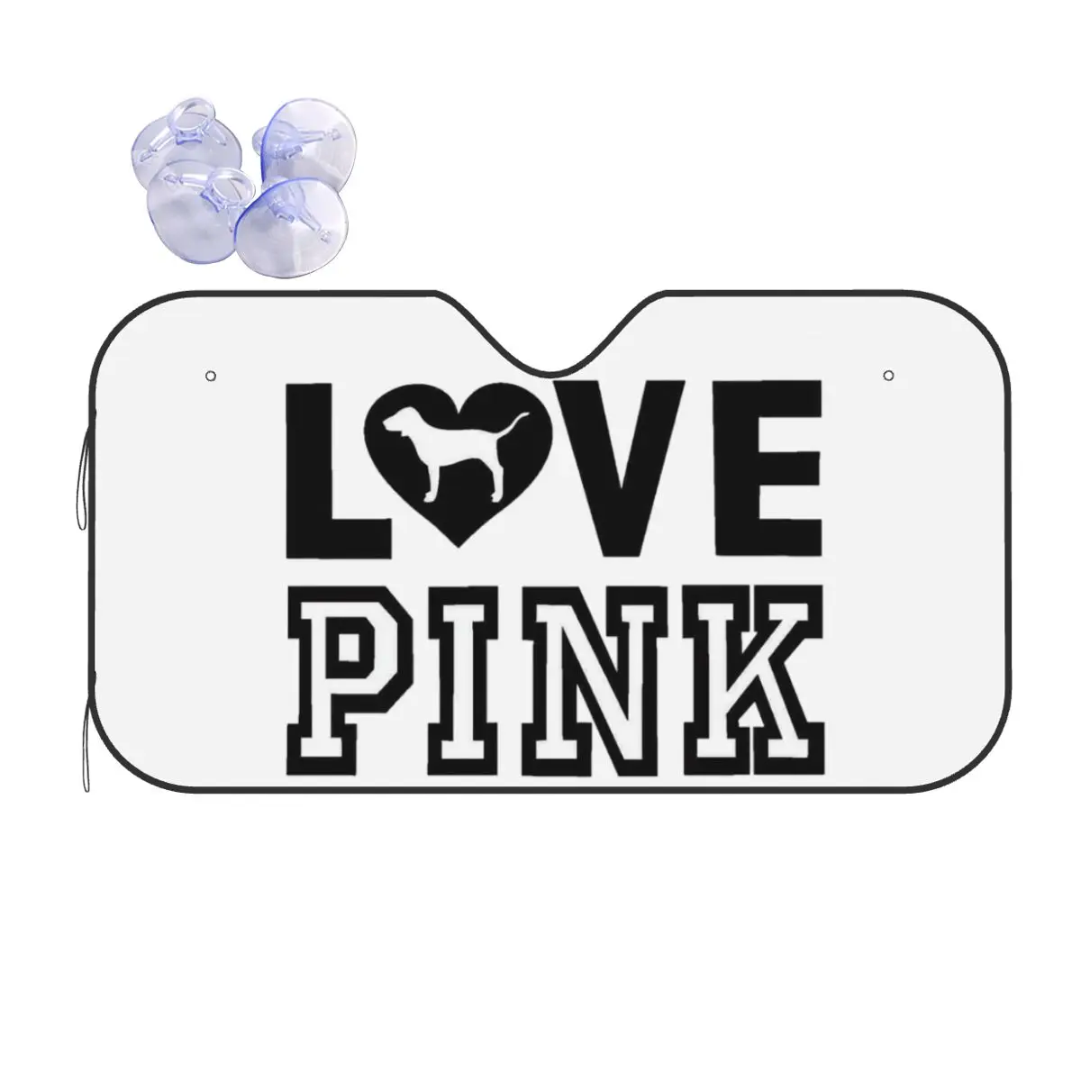 

Love Pink Sunshade Windscreen Car Front Windshield Window Sun Visor Accessories Covers