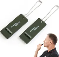 2PCS 120 dB 3-Audio Loud Whistles High Decibel Outdoor Hiking Whistle For Camping Survival Outdoorsy Rescue Signal