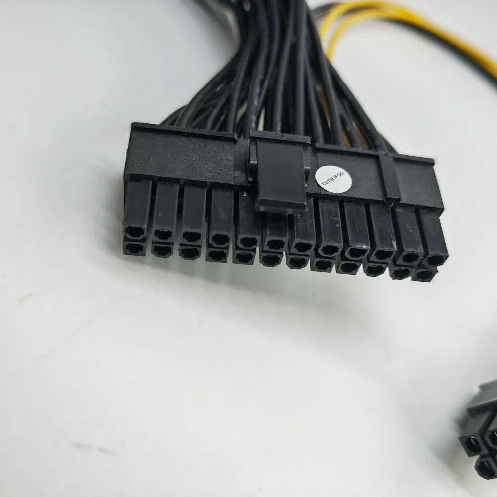 Small 24Pin to Plus  & CPU 4Pin Power Suplly Cable Male  Female   for HP/HP Changyou Mini  Supply