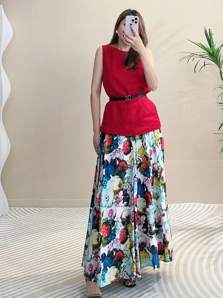 

Женская летняя новинка: свободный жилет Tangmi Home Linen с двойным слоем, универсальный, комфортный, прямого кроя, для повседневной носки