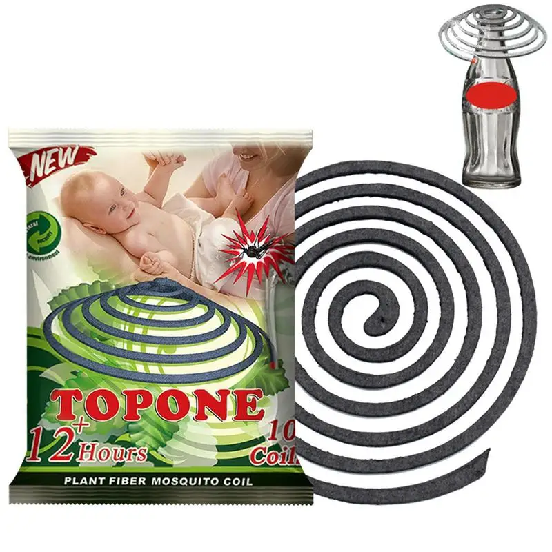 Mosquito Coil Incenso para Aromaterapia, Insect Repel, Mosquito Coil, Bug Protection Paper, 12 horas, 10pcs