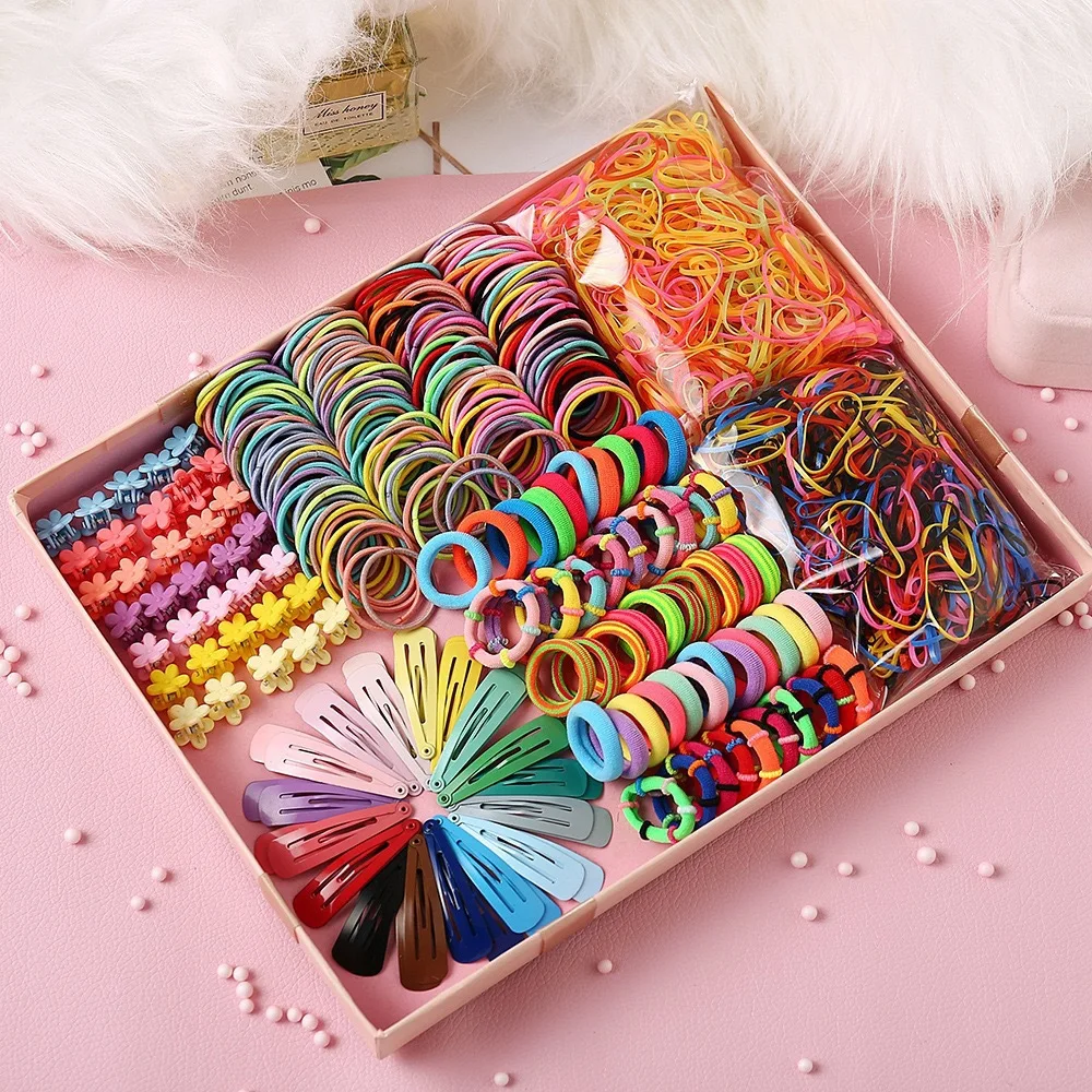 Kinder-Kopfschmuck Haarspangen-Kombinationsset Baby-Haarband Mädchen-Haarklammer Haaraccessoires Prinzessinnen-Haarschleife