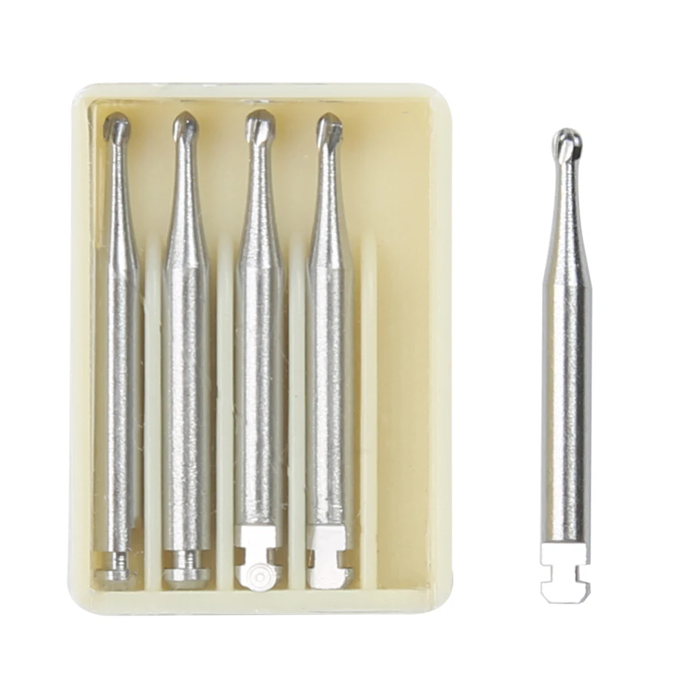 5pcs/box New Dental Tungsten Carbide Burs Slow Speed Round RA Series For Dentistry Lab Clinic 2.35mm Polishing Bur Tool