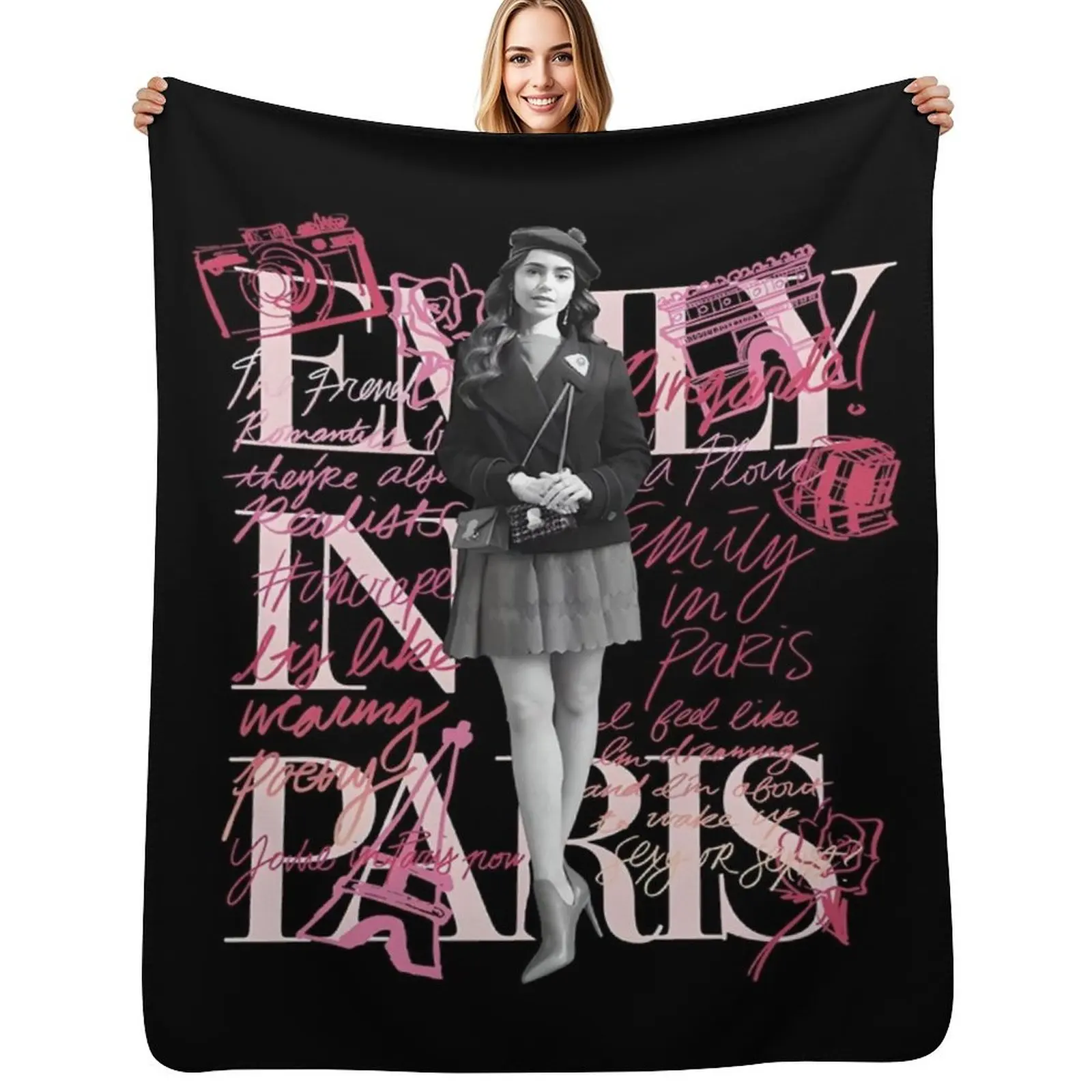 

Emily in Paris Throw Blanket Moving Softest Single Sleeping Bag Blankets