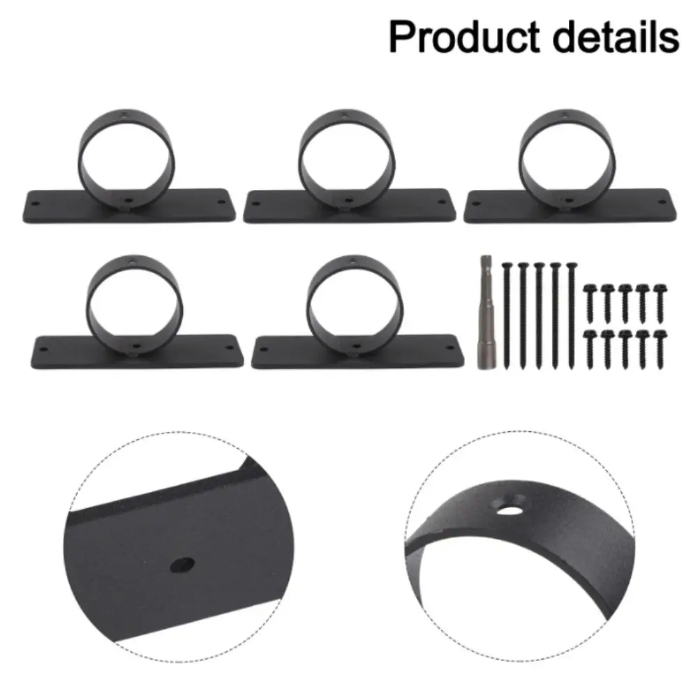 Black Finish Stainless Steel Rope Holder Stainless Steel Material Complete Installation Package Rope Clamps Elegant Design
