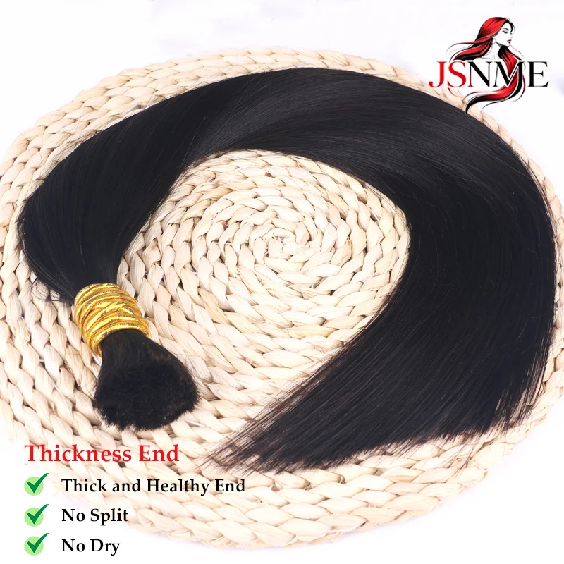 JSNME Bulk Human Hair Extensions Straight Hair Extensions 50g Blonde Black Brown Blonde 613 Color  14