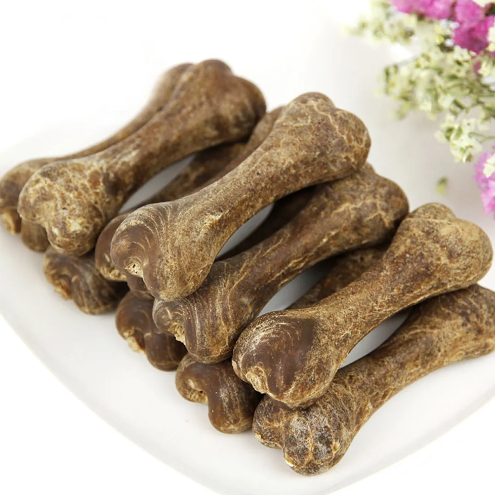 5Pcs Safe Dog Chewing Bones for Puppies Teething Period Dental Cleaning Gum Health Teeth Growth Support Home Use Bone Design