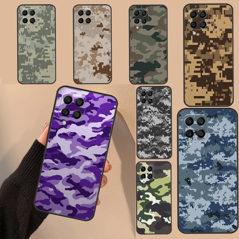 Camo Camouflage Combat Multicolor Case For Samsung Galaxy M32 M52 M12 M13 M23 M33 M53 M11 M51 M14 M34 M54 M30s M31s M20 Cover