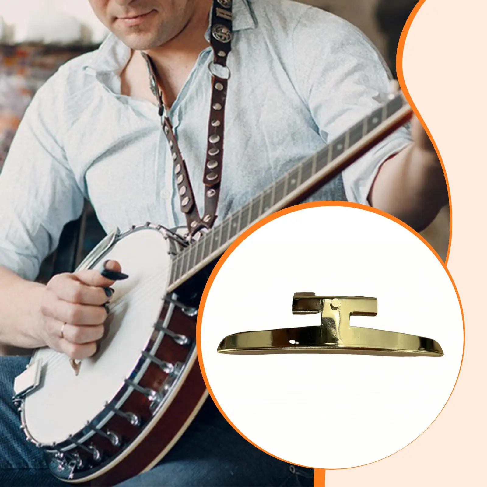 مسند ذراع البانجو مناسب مع أجزاء أدوات الموسيقى بخطافين منفصلين #4