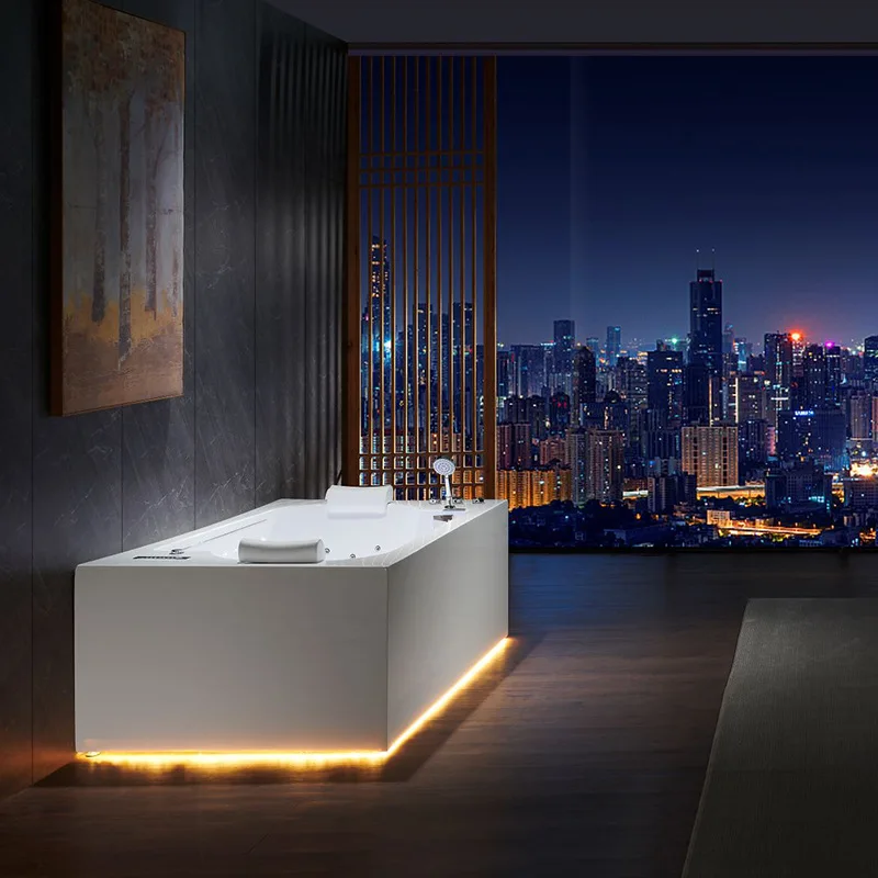 2 person freestanding bathtub luxury corner hot tub multi functional hotel bathroom hydromassage bathtubs & whirlpools