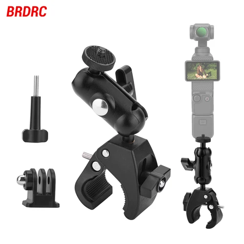 Soporte de abrazadera para cámara de bicicleta para DJI OSMO 360/Action 5 Pro/Insta360, accesorios, soportes para manillar de motocicleta, soporte ajustable