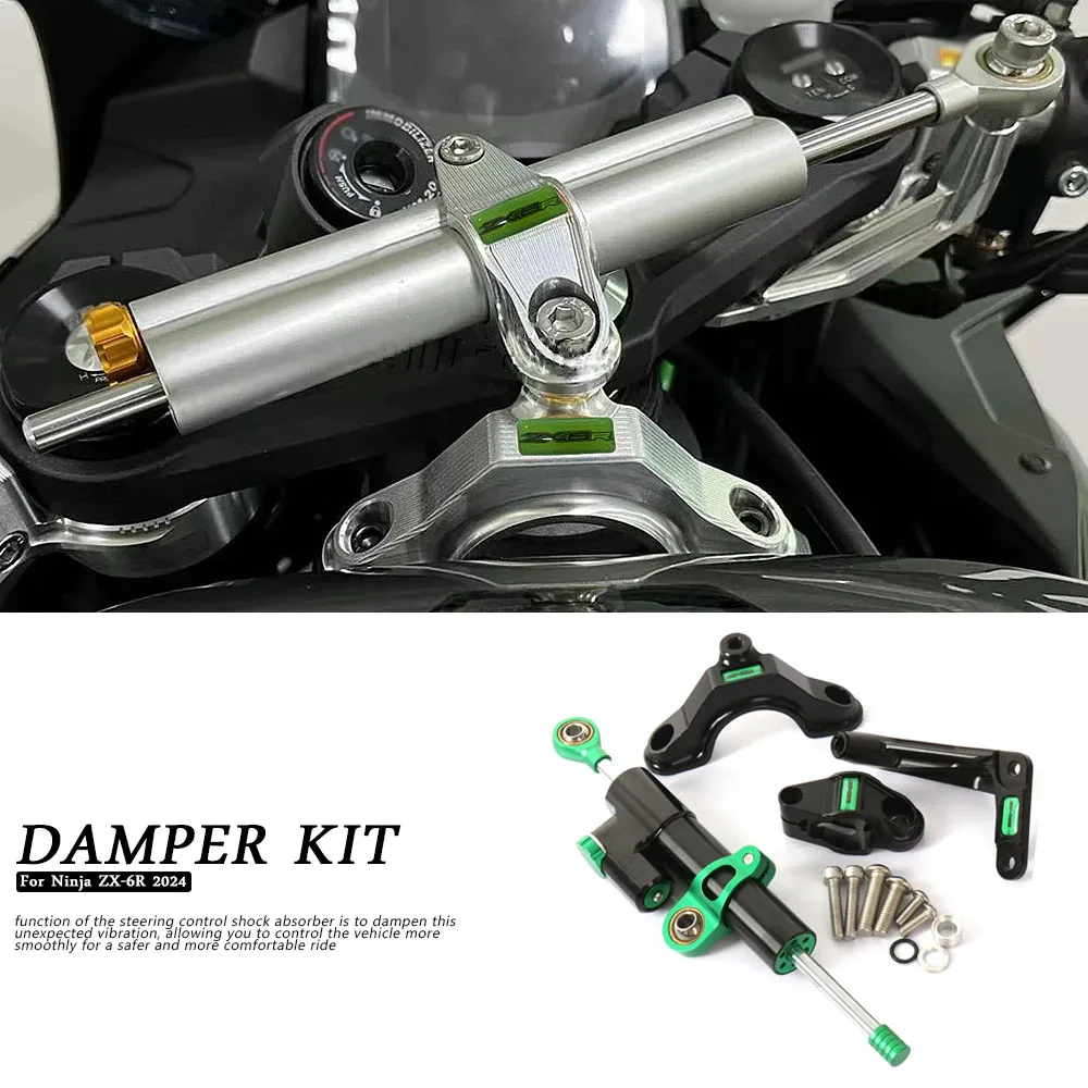 

For Kawasaki Ninja ZX-6R ZX 6R ZX6R 2024 Motorcycle Steering Stabilize Damper Bracket Accessories Kit