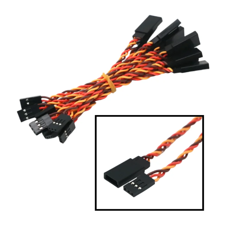 10pcs 10/15/20/30/50/100cm 30 core Futaba JR servo cable, model aircraft servo extension cable, anti-interference servo cable