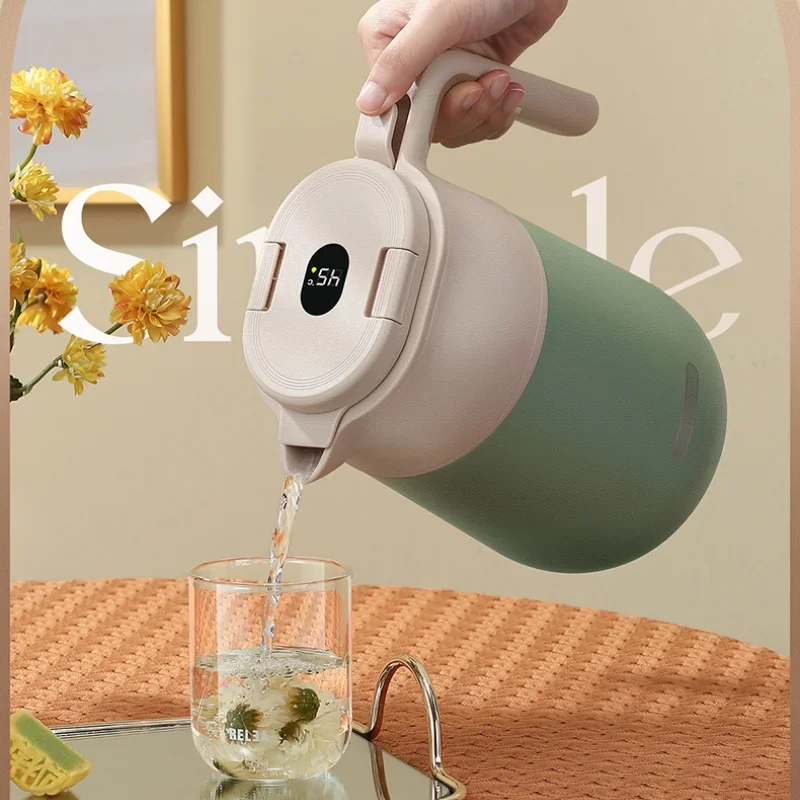 Luxury Large Capacity Insulated Flask Kettle Portable Household Vacuum Flasks Thermos Pot Hot Water Bottle With Digital Display