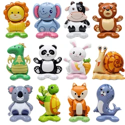 4D Standing Animal Balloons Cartoon Elephant Fox Dinosaur Panda Jungle Koala Wild Animal Birthday Decor Kids Gift Balloon