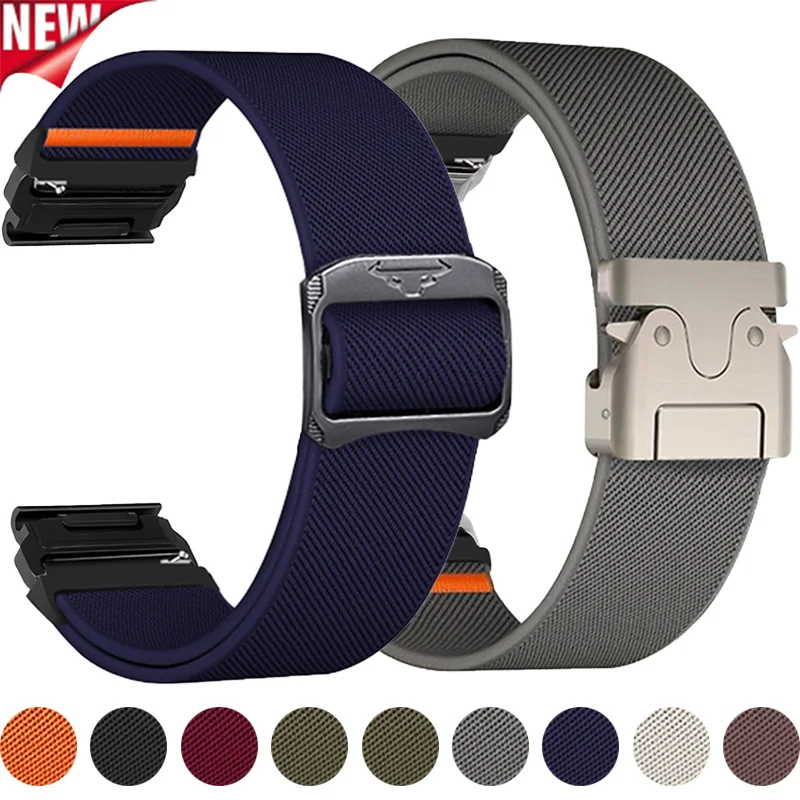 26mm 22mm Nylon Strap for Garmin Fenix 8 E 7 7X 6 6X 5X Plus/Epix Pro Gen 2 47mm QuickFit Sports Forerunner 965/Enduro Loop Band