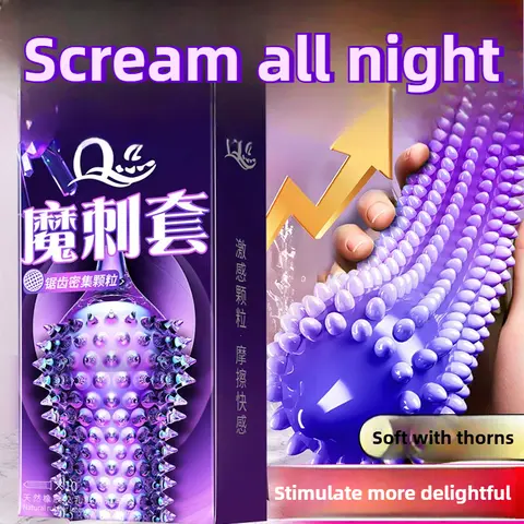 10PCS Spikes Condom Large Pellet Stimulation sexx Toy Ribbed G spot Peniss Sleeves For Men Particles Vaginal Condom Intimate Goods
