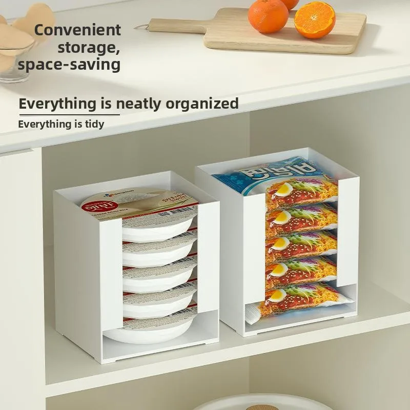 Plastic Storage Box Right Angle Instant Noodles Organizer Desktop Miscellaneous Items Sorting Basket Japanese Style Home Storage