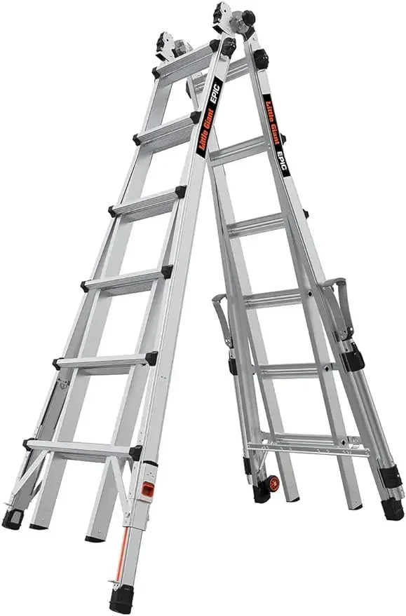 

A Little Giant Ladders, M26, 26 ft, Multi-Position Ladder, Aluminum, 300 lbs weight rating