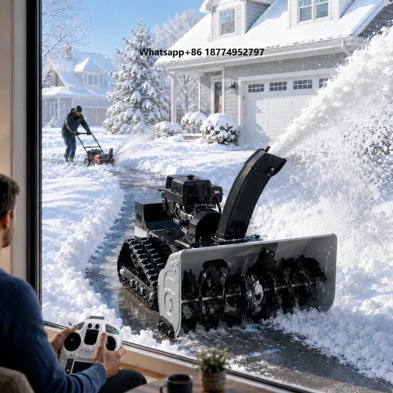 Remote Control Tracked Snow Blower Commercial Heavy Duty Professional 1 Meter Snow Blower for Commercial Properties