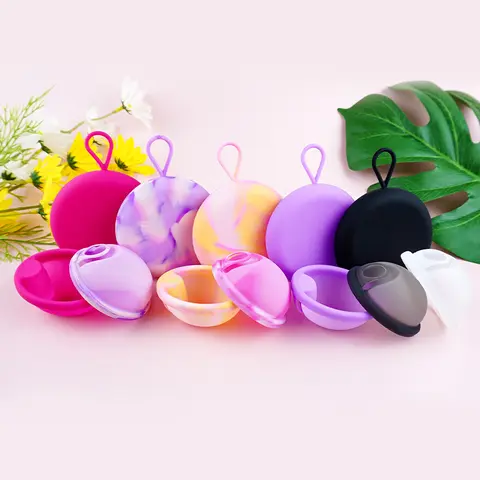 Soft Silicone Lady Cup Reusable certified Disc Accessories Bowls With Storage Case Kit Women Health Care Feminine Hygiene