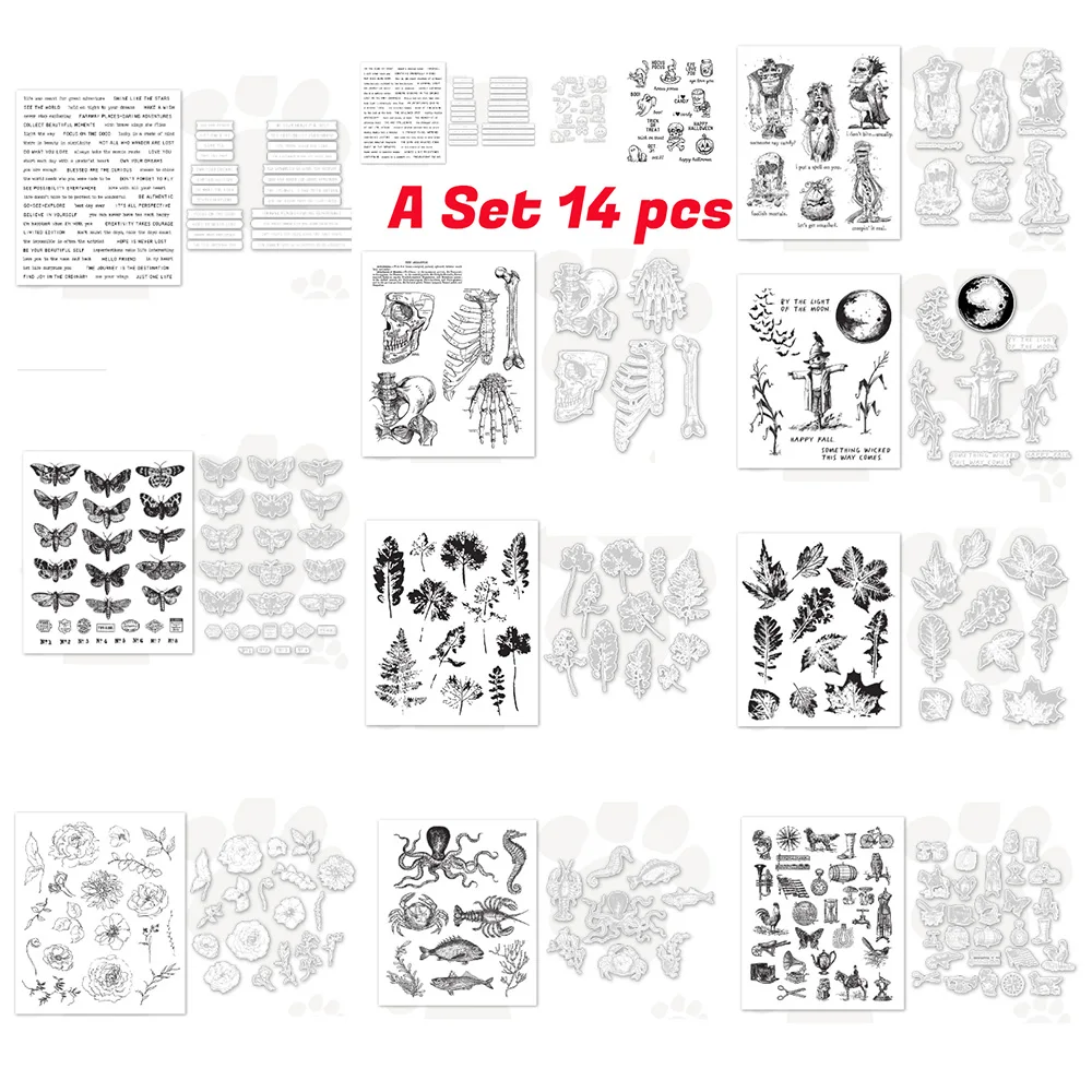 Happy Halloween Floral Element Metall-Stanzformen, Stempel für DIY Scrapbooking, Foto-Stanzformen, Papierkarten, Prägung, dekorativ