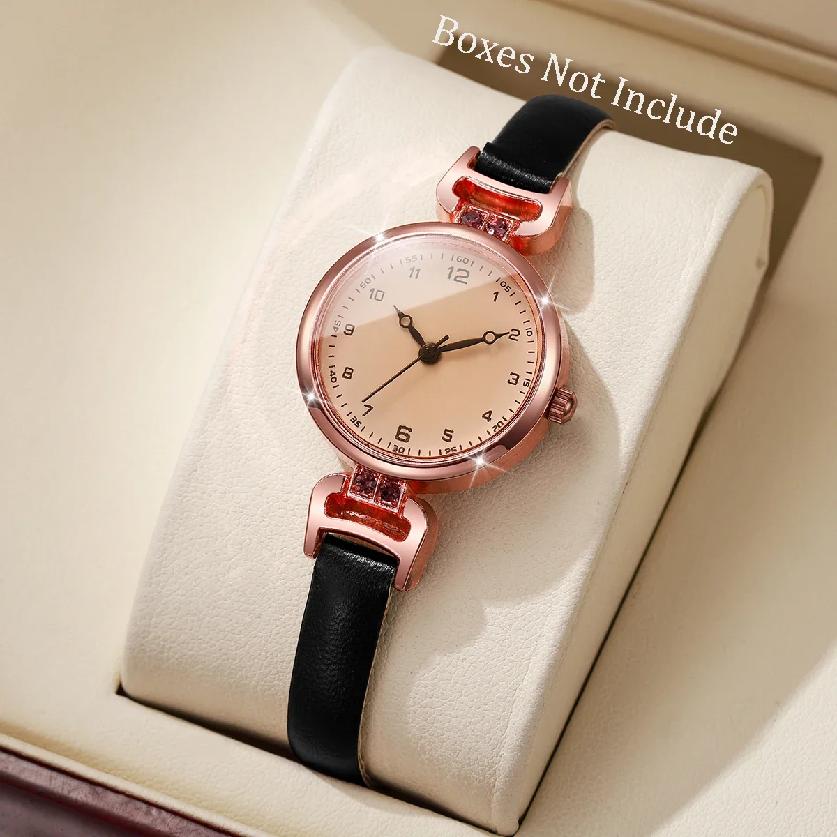 1/2PCS Fashion Small Arabic Dial Women Quartz Watch Ladies Ultra-thin Leather Strap Wristwatches Reloj Mujer (Without Box)