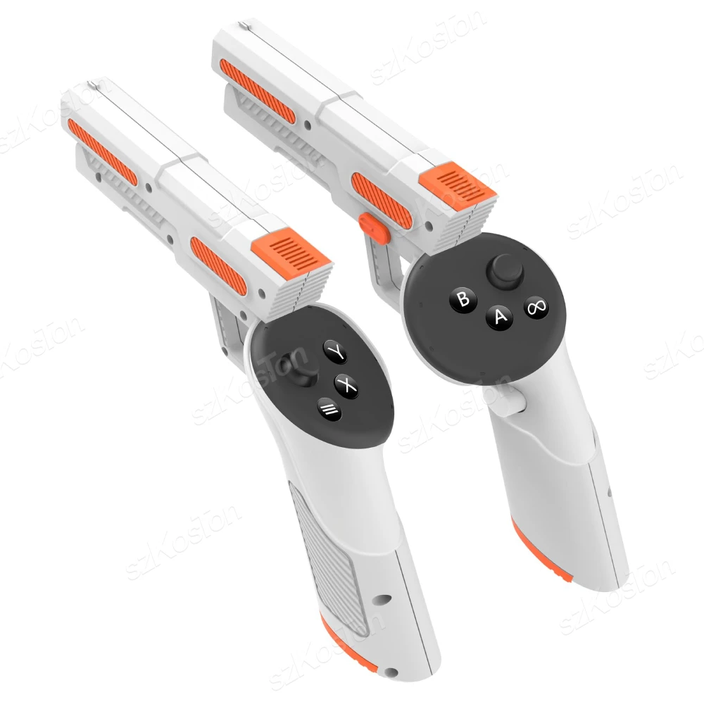 VR Gun Stock Grips for Meta Quest 3 / Quest 3S VR Controller Enhanced FPS Gaming Shooting Experience for Quest 3 Accessories