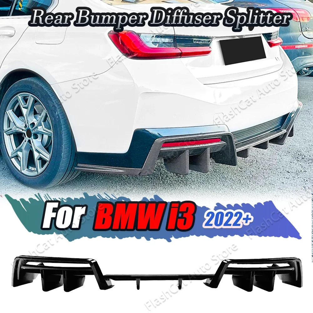 I3 Rear Bumper Lip Splitter Diffuser Trim Side Corner Protector Guard Spoiler Body Kit For BMW I3 eDrive 35L 40L 2022 2023 2024