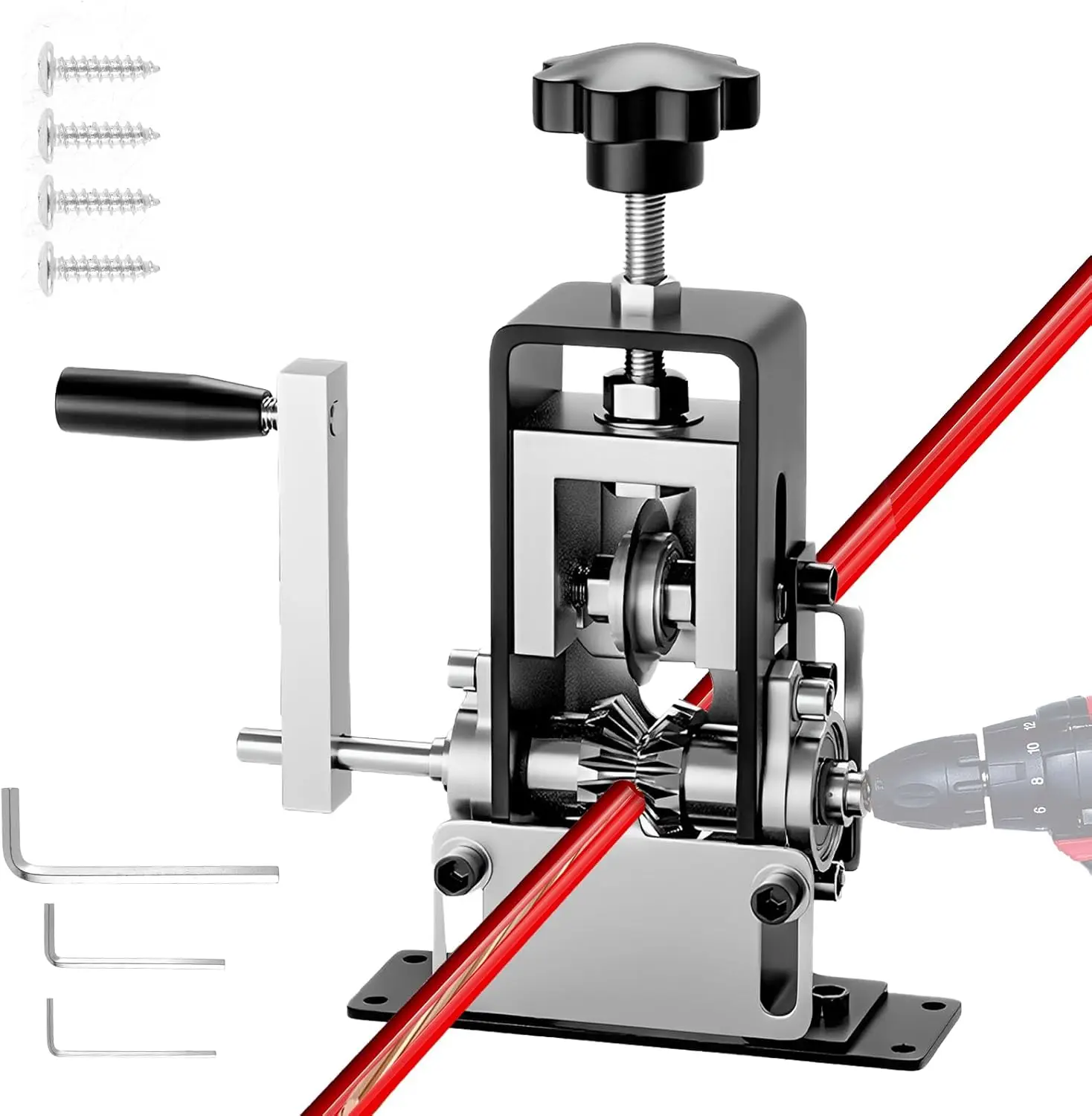 

Ручной станок для зачистки проводов, машина для зачистки медной проволоки 0,06–0,98 дюйма с ручным управлением или приводом от сверла