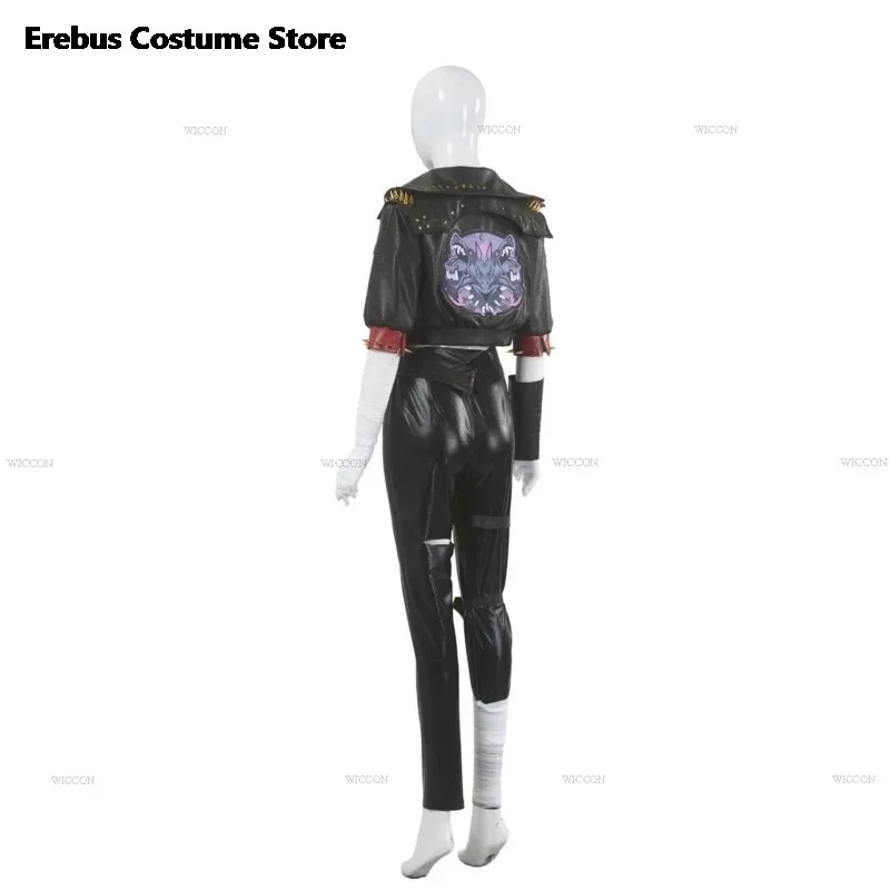 CyBoxer Violet Cosplay Arcane S2 Tv Lol Cosplay Mantel Tattoo Aufkleber Kostüm Spiel RolePlay Frauen Outfit Halloween Anime Cospl